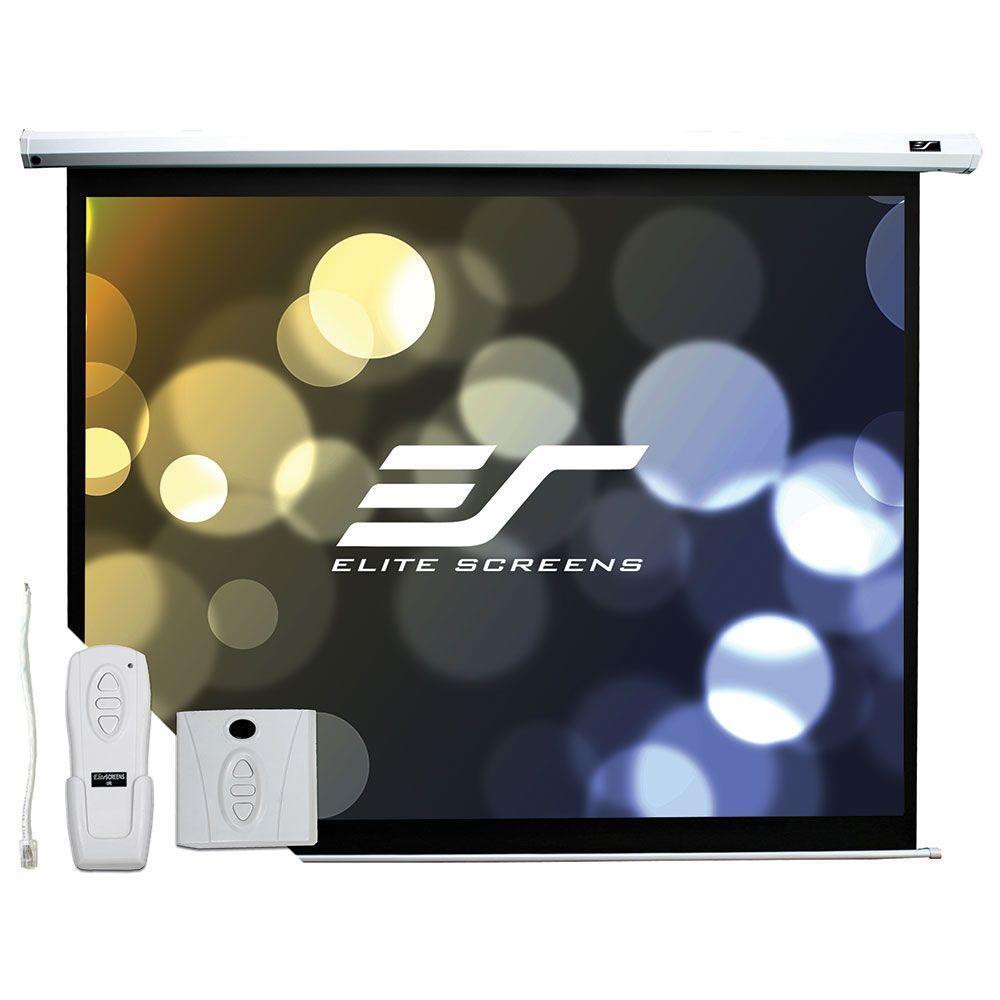 49 in. H x 87 in. W Electric Projection Screen with Black Case