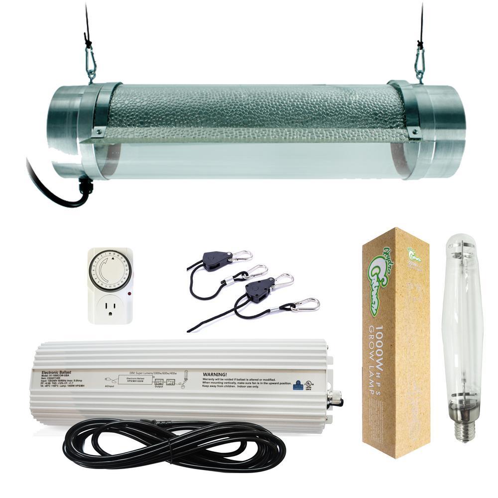 1000-Watt HPS Grow Light System with 6 in. Cool Tube with Wing Reflector