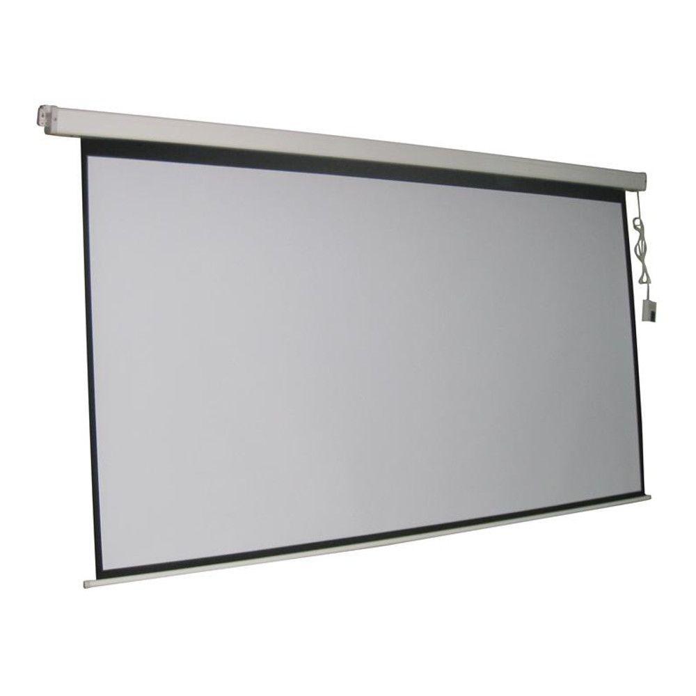 ProHT 84 in. Electric Projection Screen with White Frame