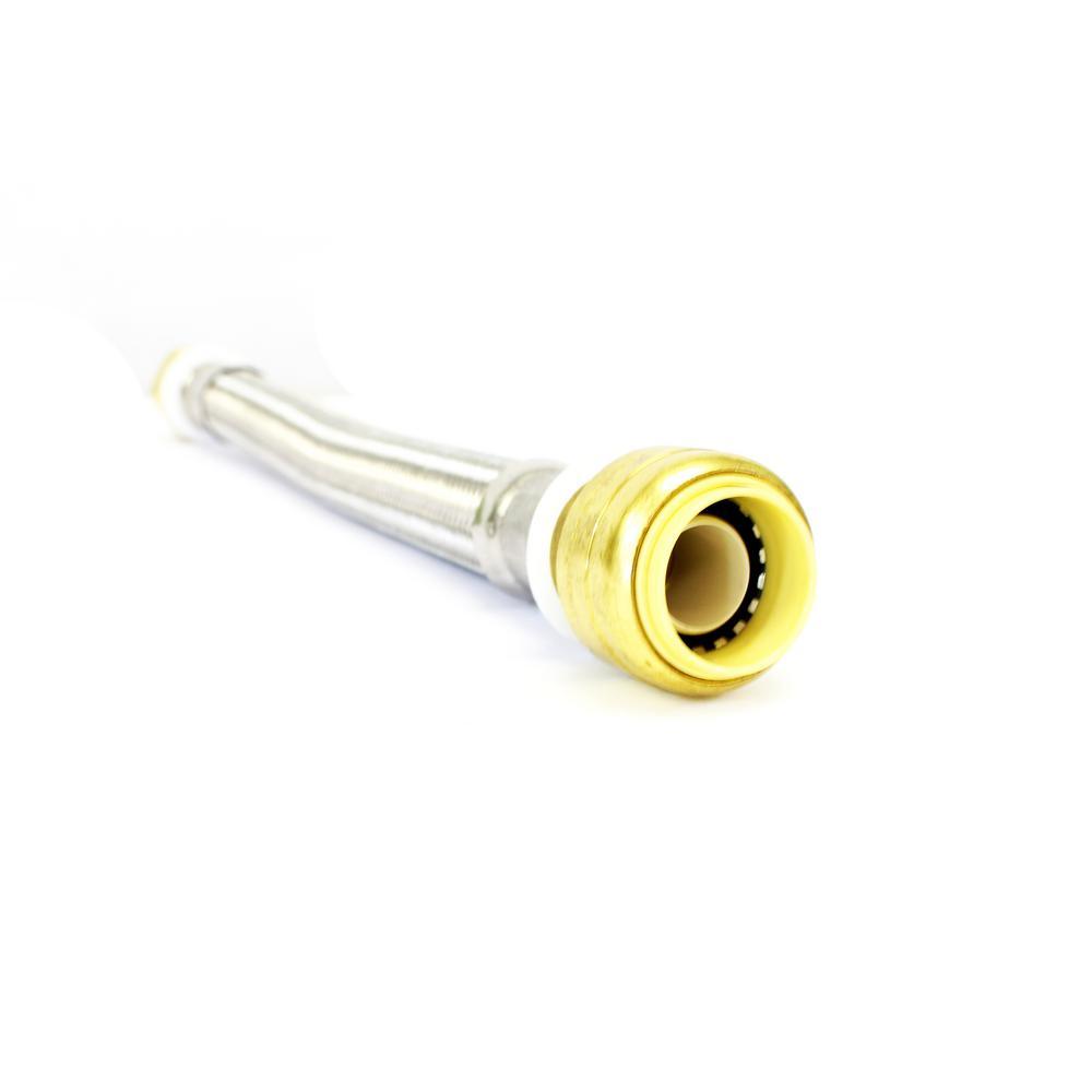 3/4 in. Push-to-Connect x 3/4 in. FIP x 12 in. Braided Stainless Steel Water Heater Connector