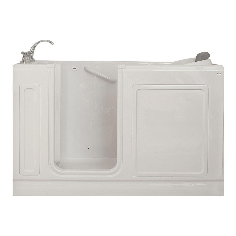 Acrylic Standard Series 60 in. x 32 in. Left Hand Walk-In Whirlpool Tub with Quick Drain in White