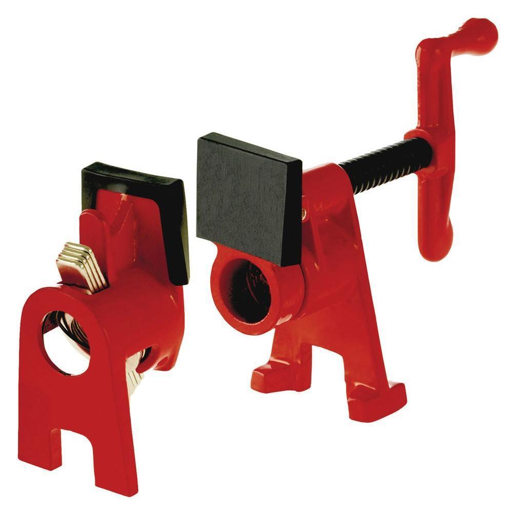 H-Style Pipe Clamp Fixture Set for 3/4 in. Black Pipe