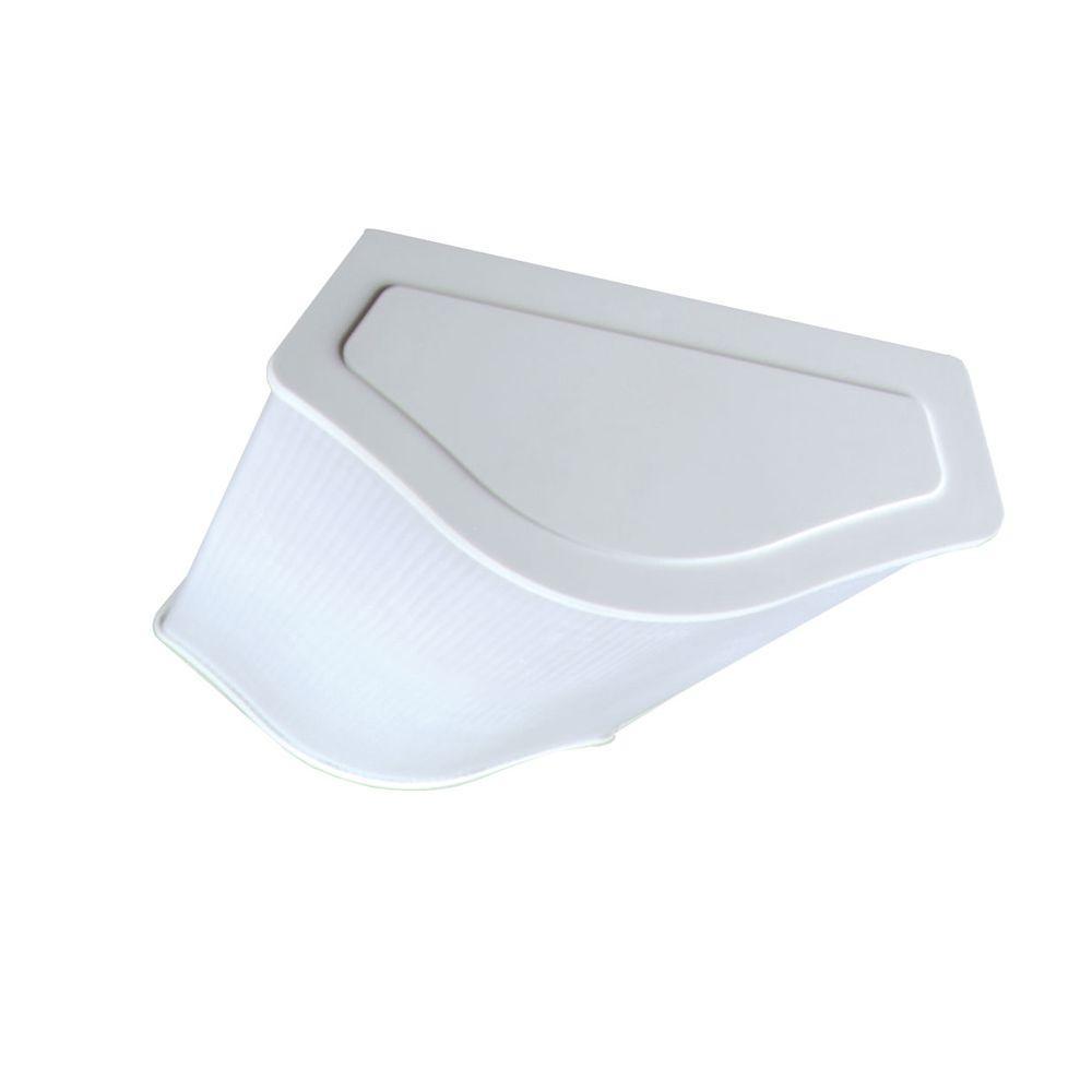 2-Light White Fluorescent Wraparound Steel Ceiling Fixture with White Euro-Style Acrylic Lens