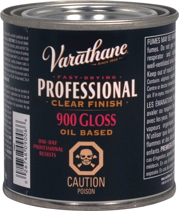 Varathane Y90061 Finish, Gloss, Clear, Liquid, 236 mL, Can