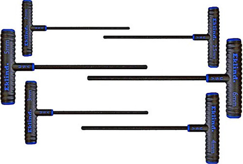 Eklind 64906 Power-T Handle Hex Key Allen Wrench - 6pc set Metric MM sizes 2-6