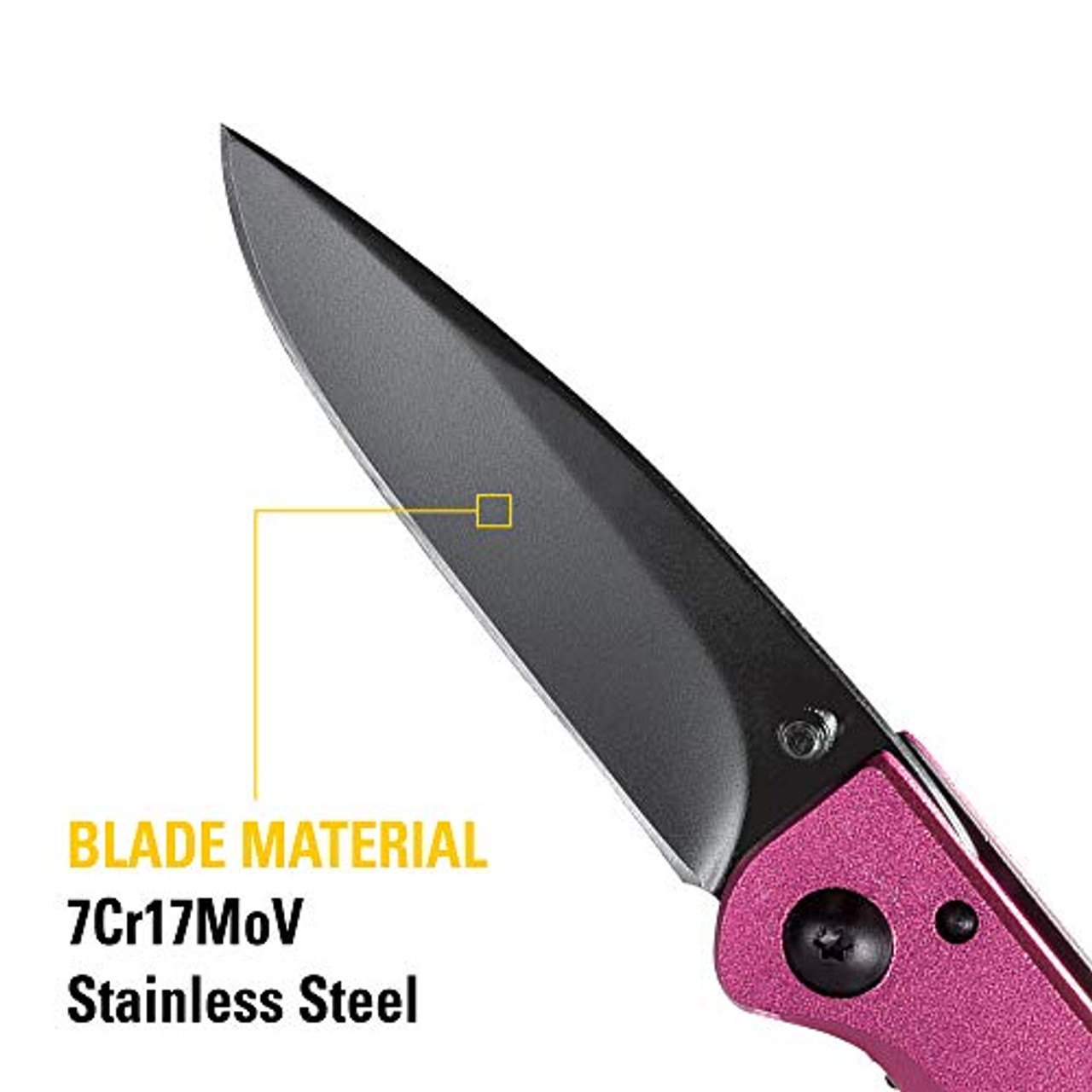 Caterpillar 980060 Pink Linerlock Drop Point Folding Knife - Image 4