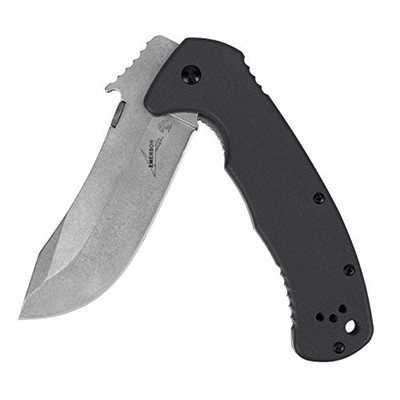 Kershaw 6031D2 CQC-11K Folding Knife 3.5" D2 Stonewashed Blade with Wave