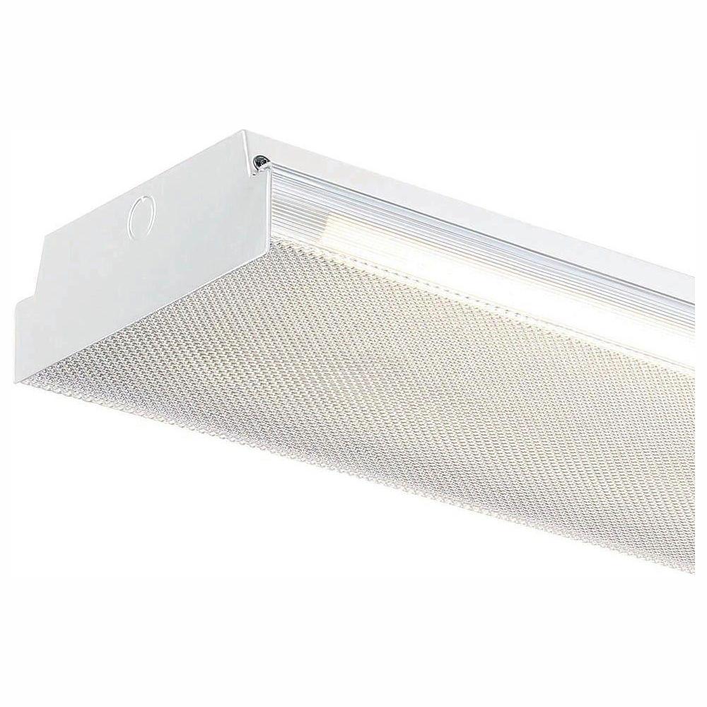 4 ft. x 9 in. 14-Watt 2-Light White LED MV Wraparound Light with 1,800 Lumens T8 LED 3500K Tubes