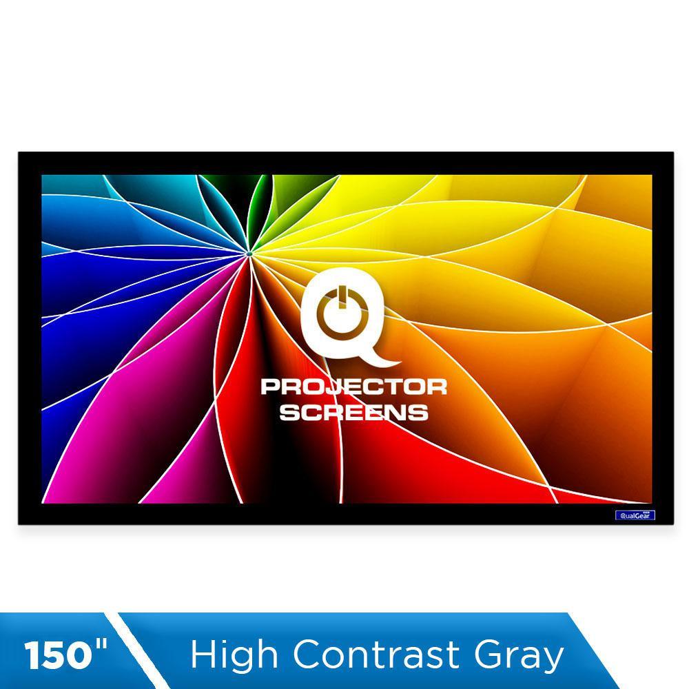 Fixed Frame Projector Screen - 16:9, 150 in. High Contrast Gray 0.9 Gain