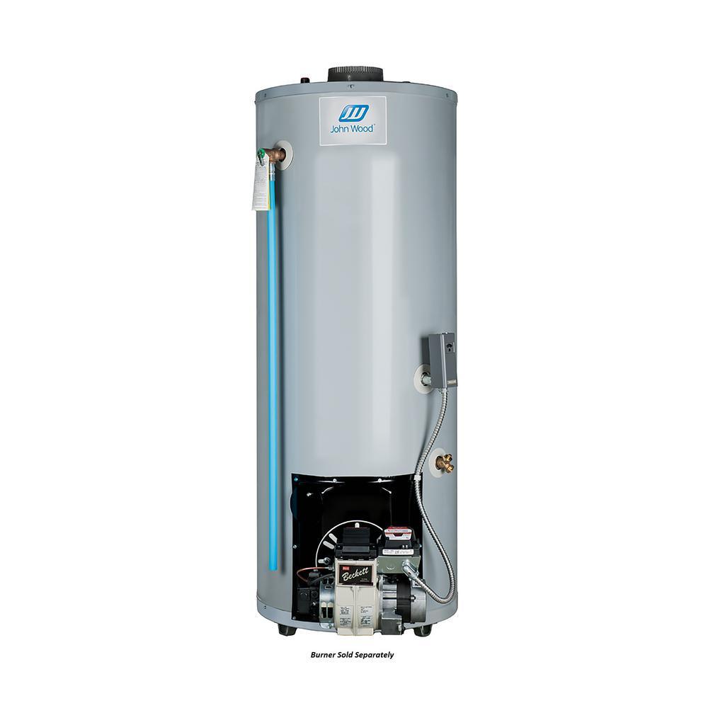50 Gal. Tall Residential Oil-Fired Center Flue Tank Water Heater Only (Burner Sold Separately)