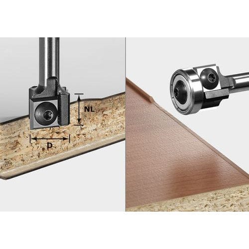 Flush-Trimming Router Bit HW S8 HGW D19 12x12 KL OFK