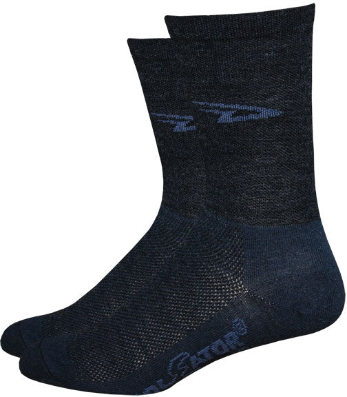 DeFeet Wooleator 5" D-Logo Socks, 7-9, Charcoal