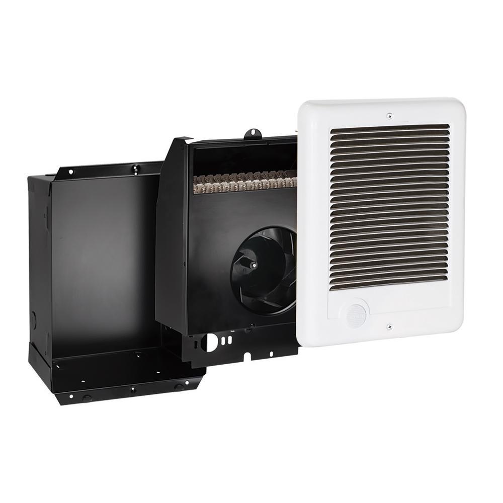Com-Pak 750-Watt 240-Volt 2559-BTU Fan-Forced In-Wall Electric Heater with No Thermostat in White