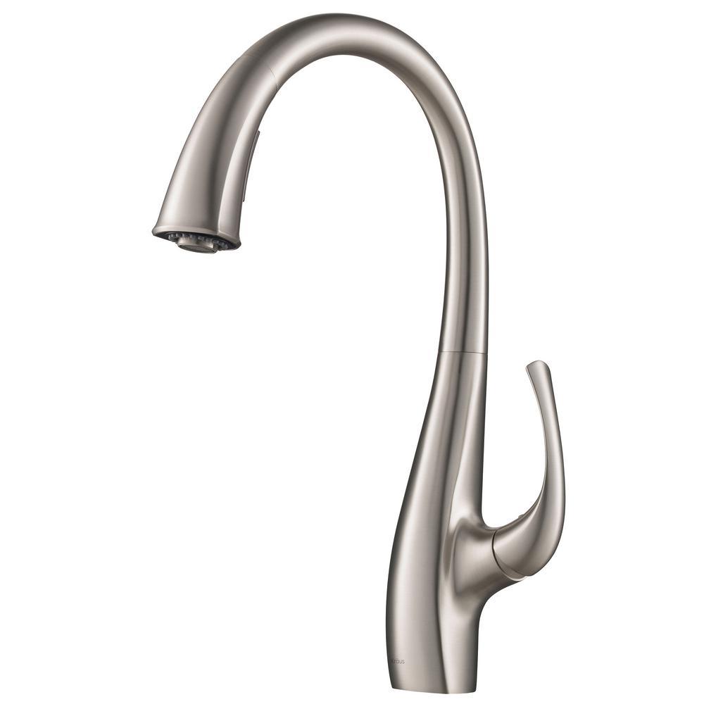 Spot Free Ansel Single-Handle Pull-Down Sprayer Kitchen Faucet in All-Brite Stainless Steel