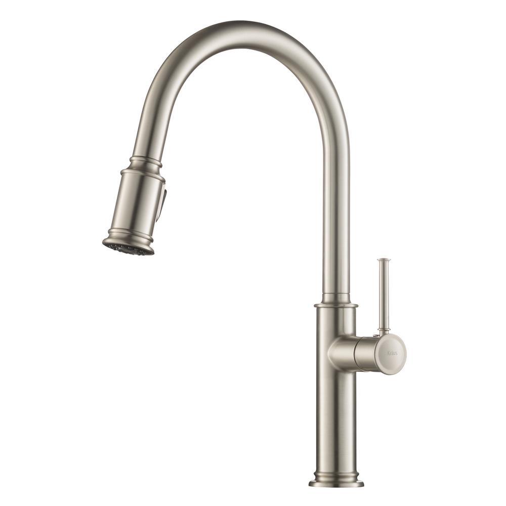Sellette Single-Handle Pull-Down Sprayer Kitchen Faucet with Dual Function Sprayhead in Spot Free Stainless Steel