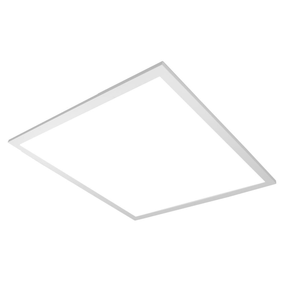 2 ft. x 2 ft. 28-Watt Powder Coated Flat Panel Integrated LED Troffer (4000K)