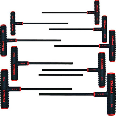 Eklind 60909 Power-T Handle Hex Key Allen Wrench - 9pc set SAE Inch