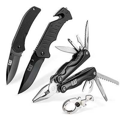 Caterpillar 980103 4 Pc. Mft, Folding Knife, Pocket Tool Set, Tool Sets