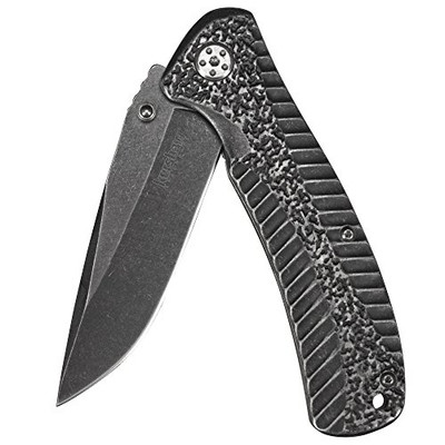 Kershaw 1301BW Starter Folding Pocket Knife 4Cr14 Steel Blade With Black-Oxide