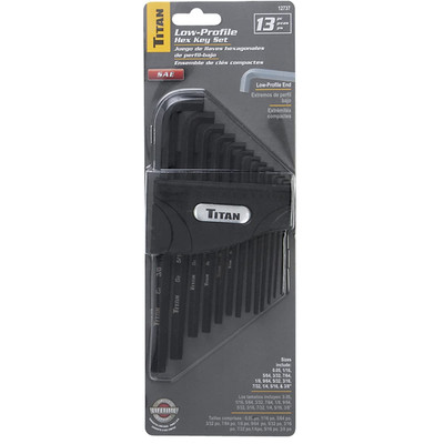 Titan Tools 13 pc. SAE Low Profile Hex Key Set (12737)