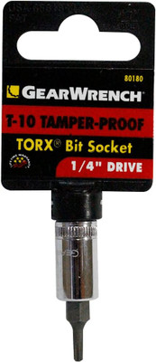 Gearwrench 1/4" Drive 2 Pc Torx Tamper-Proof Bit Socket (80180)