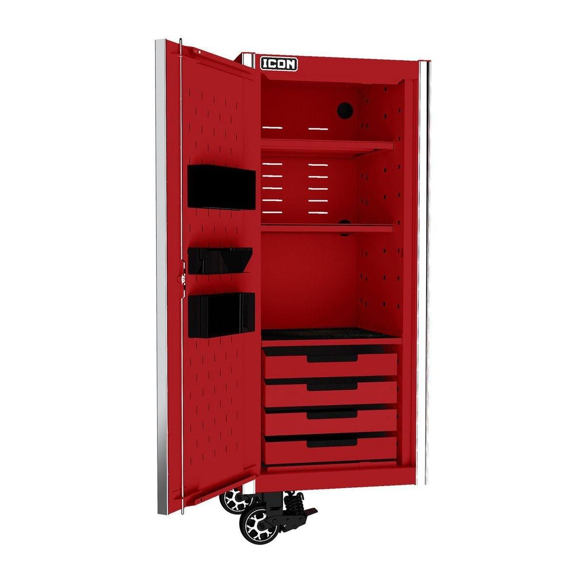 28 in. Professional End Locker - Red