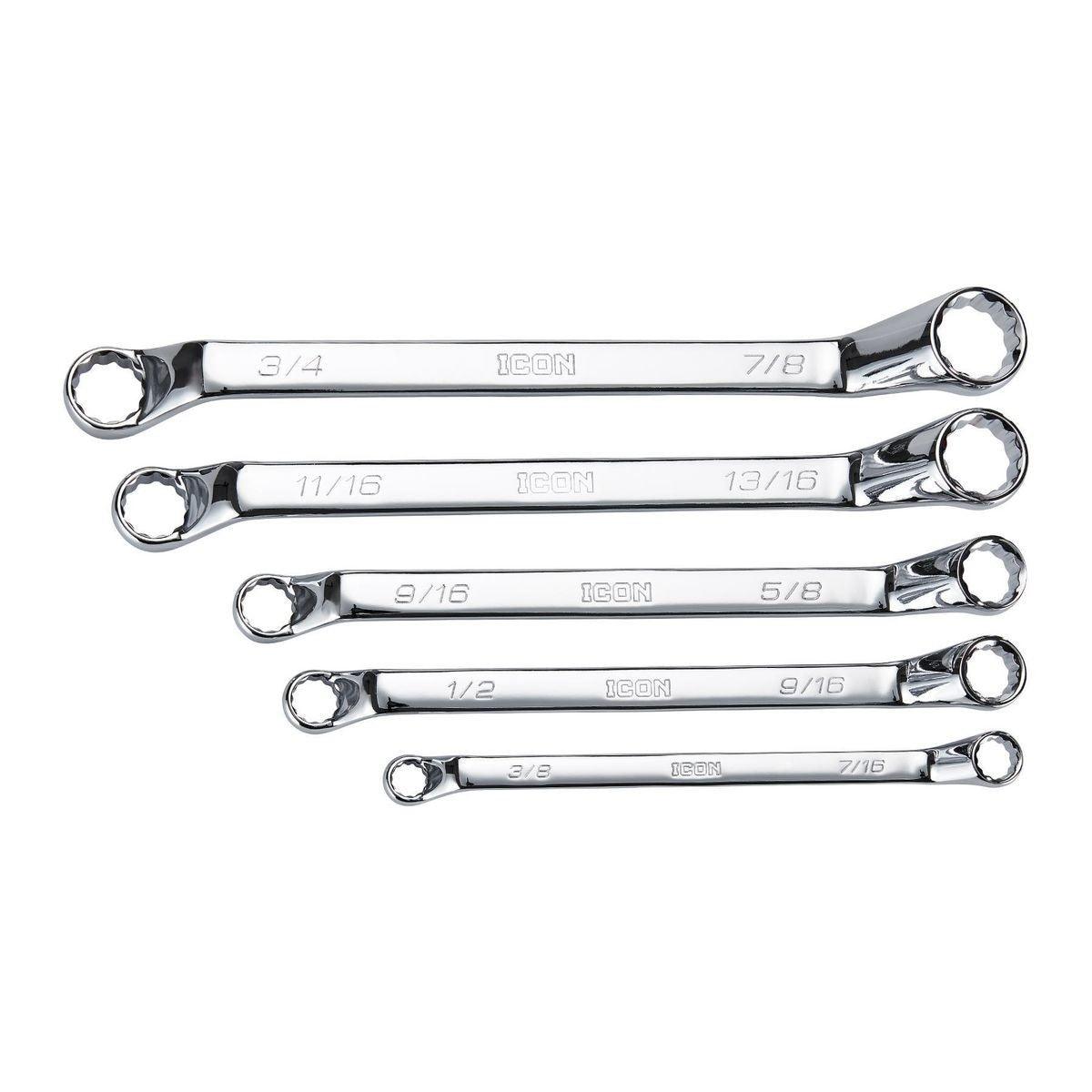 SAE Offset Box Wrench Set, 5 Pc.
