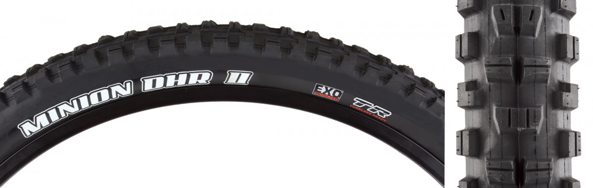 Maxxis Minion DHR II Tire 26x2.4 Tubeless Blk Dual Compound EXO Wide Trail MTB TB72910000