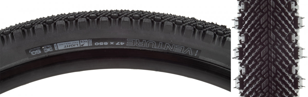 WTB Gravel Tire Venture TCS Tubeless Folding Light Fast Rolling Black 650b x 47 W010-0843