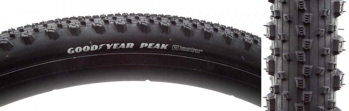 Goodyear Peak Tire 700x40 PSI 58 TPI 120 Tubeless Folding Black Gravel Road Bike GR.001.40.622.V003.R