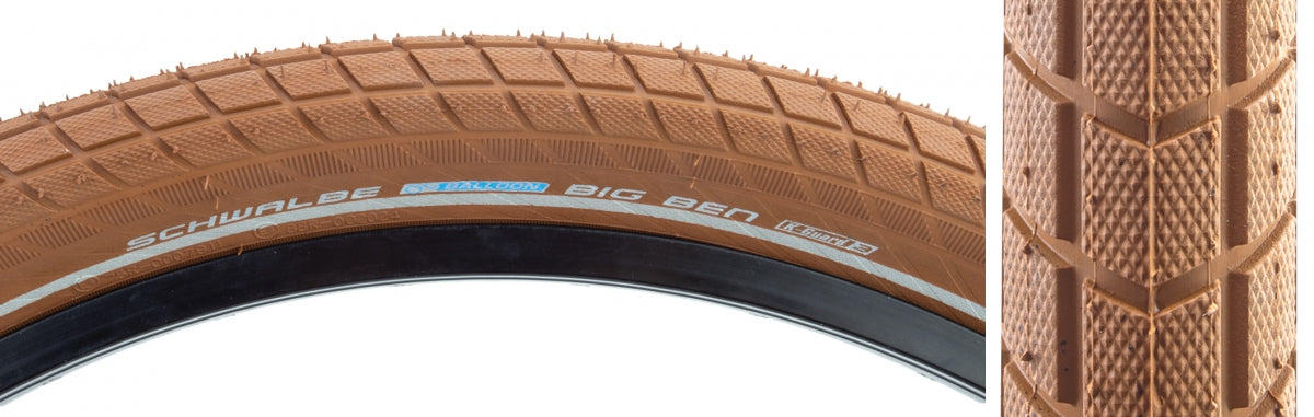 Schwalbe Gravel Tire Little Big Ben Active Twin KGuard 700x38 Wire TPI 70 Bn/Brn/Ref 11100565