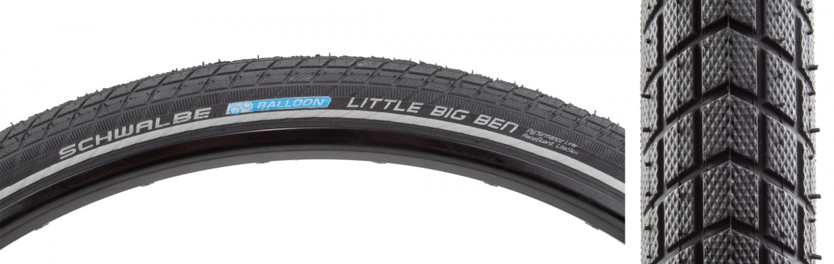Schwalbe Gravel Tire Little Big Ben 700x38 Clincher Wire TPI 85 Black/Bsk/Ref Reflective 11100564
