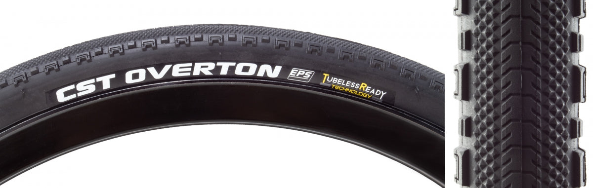 Cst Gravel Tire Premium Overton 700x40 Tubeless TPI Black/Black Reflective Road TB00459600