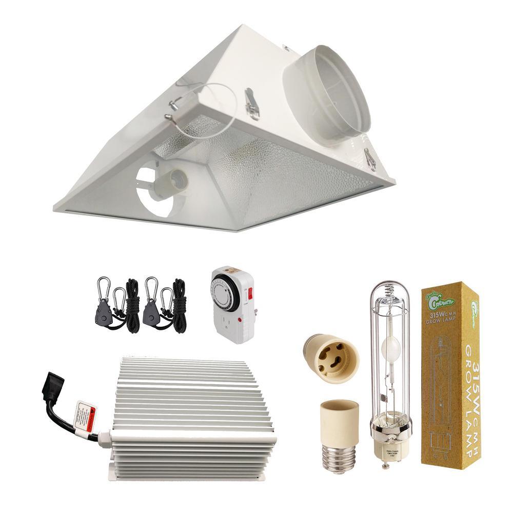 315-Watt CMH Ceramic Metal Halide Grow Light System with 6 in. Large Air Cooled Reflector