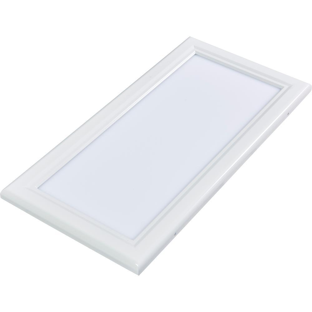 1 ft. x 2 ft. White Dimmable Edge-Lit 22-Watt 3000K Integrated LED Flat Panel Flushmount