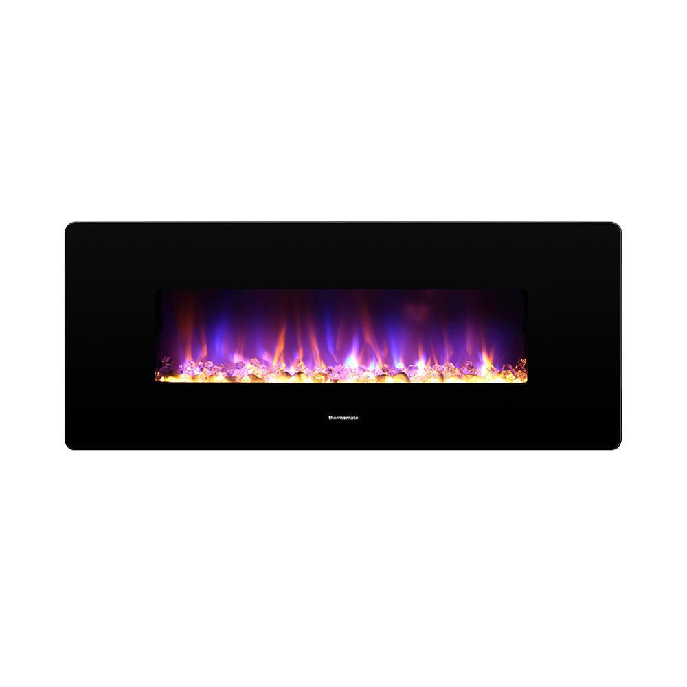 42 in. Wall Mounted Electric Fireplace with Thermostat Remote Control and Timer 1400-Watt CSA Certified