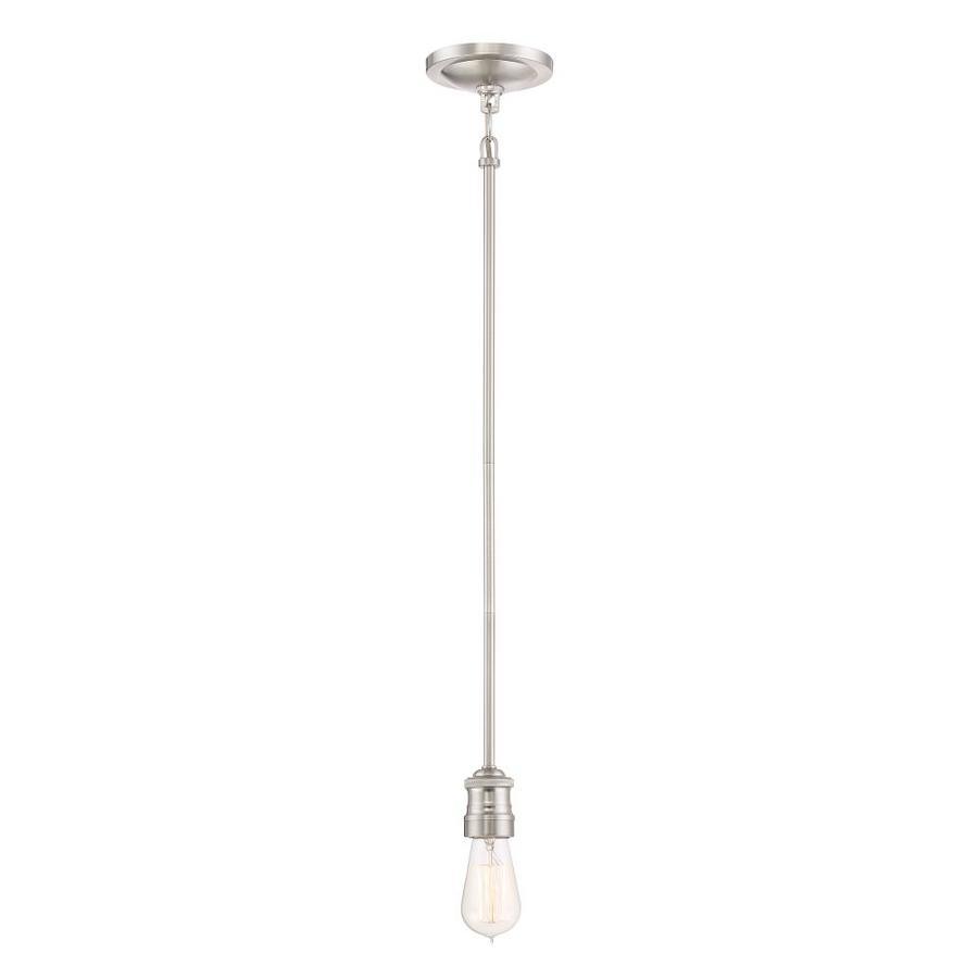 Quoizel Soho Brushed Nickel Industrial Clear Glass Bowl Pendant Light