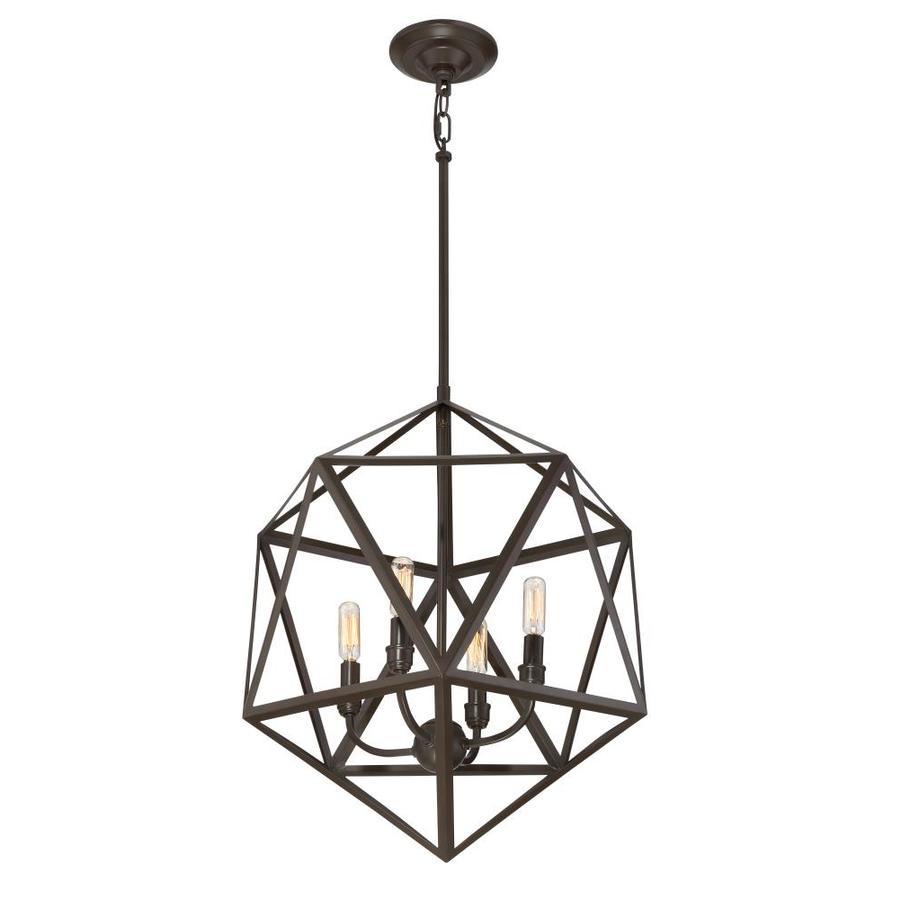 Quoizel Liberty park Bronze Industrial Geometric Pendant Light