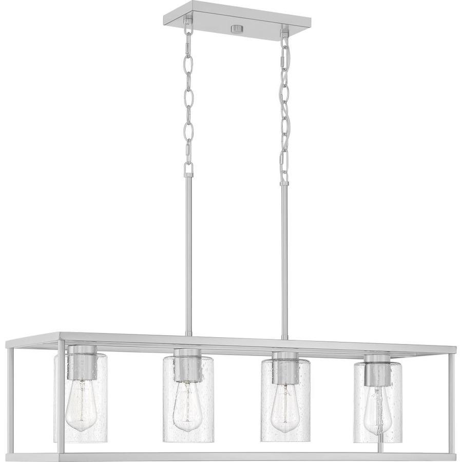 Quoizel Dover 4-Light Brushed Nickel Industrial Chandelier