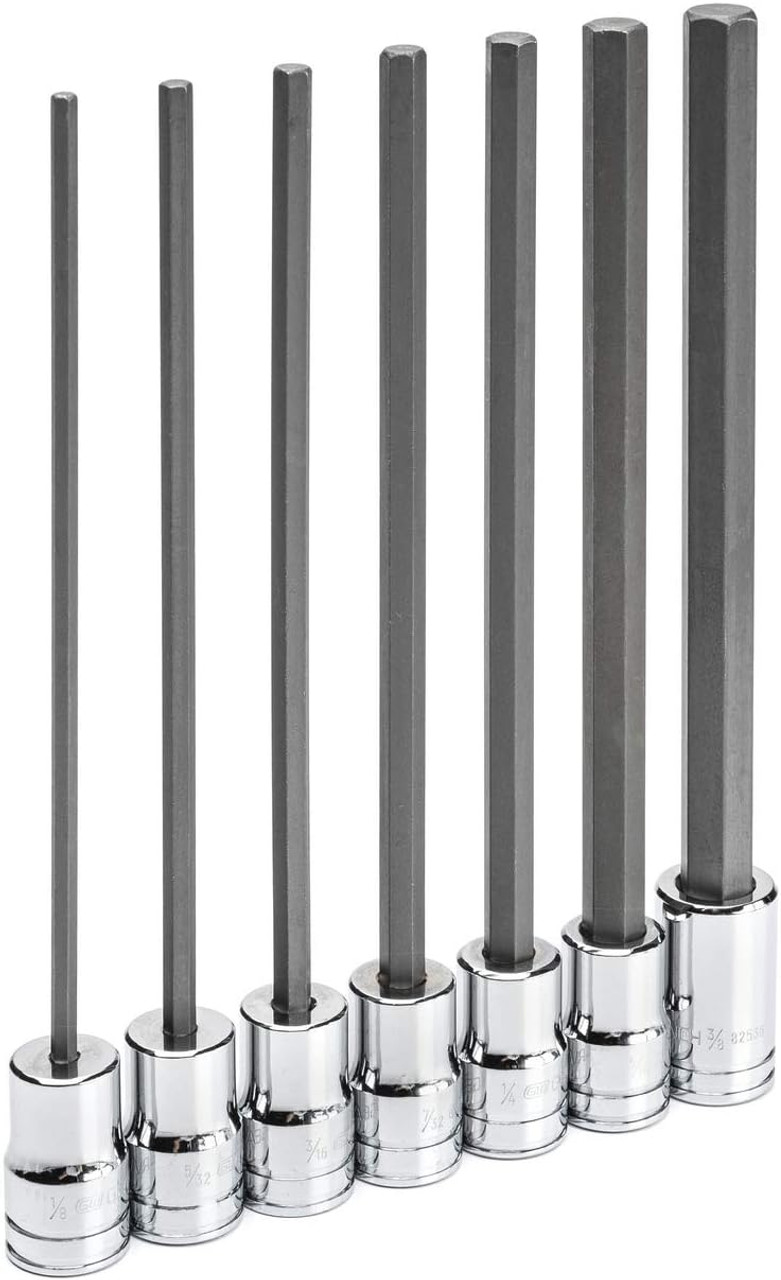 Gearwrench 7 Pc. 3/8" Long-Length Hex Bit Set (82537) - Image 4