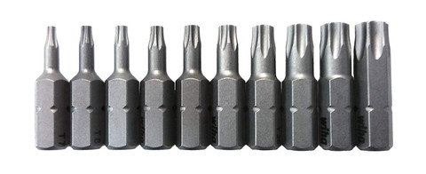 Wiha 10 Piece Torx Insert Bit Set T7 to T40 (72595)