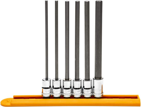 Gearwrench 6 Pc. 3/8" Drive Long Hex Bit Metric Set (82554)