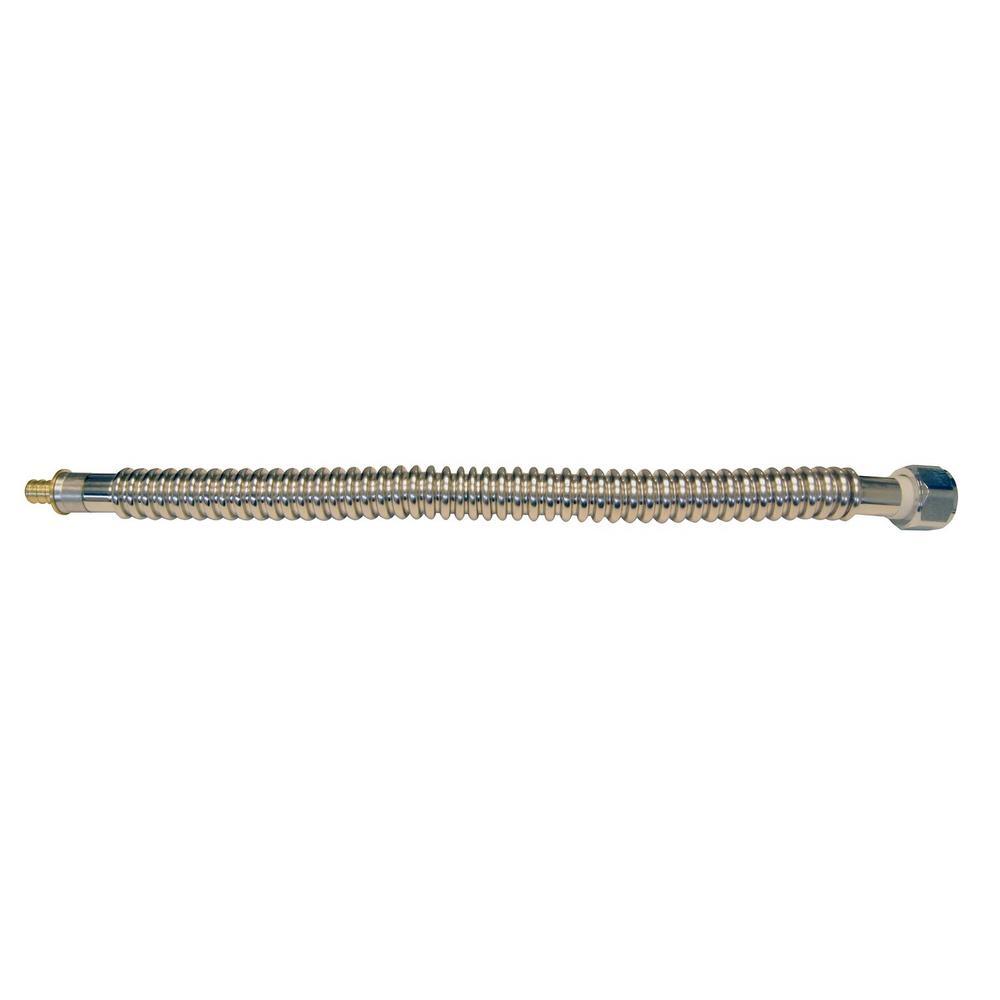 1/2 in. Stainless Steel PEX Barb x 3/4 in. Female Pipe Thread x 18 in. Water Heater Connector