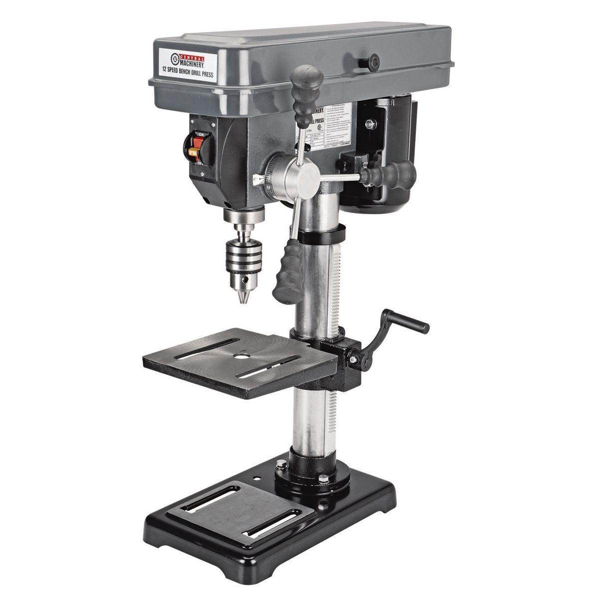 10 in. 12 Speed Bench Drill Press