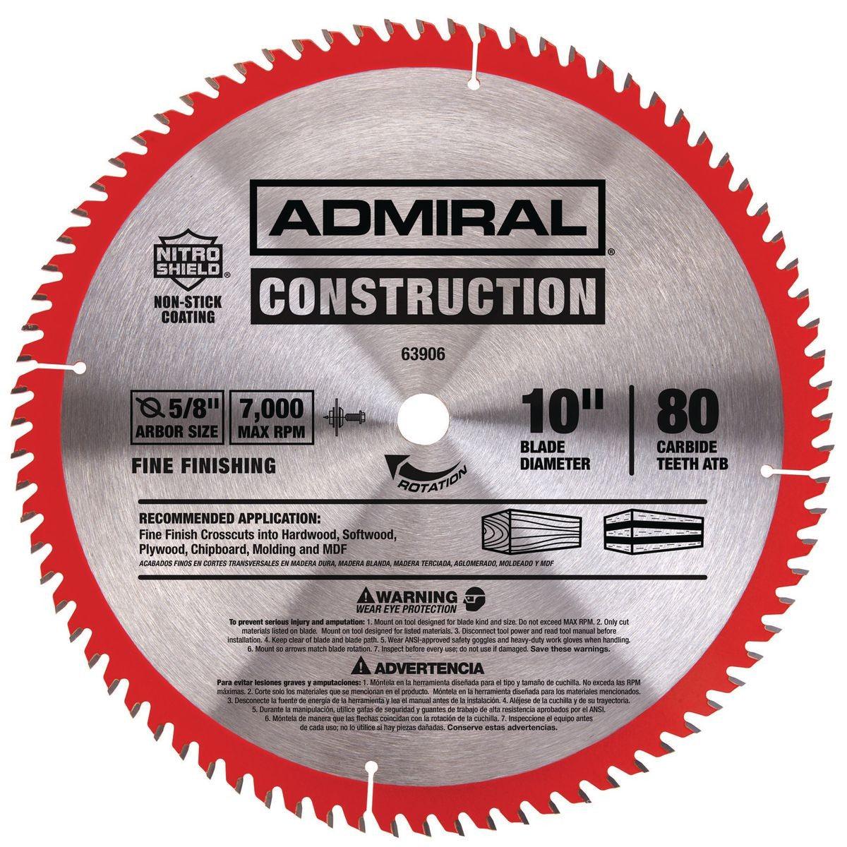 10 in. 80T Finishing Circular Saw Blade