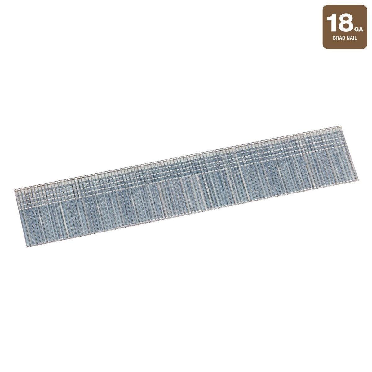 1 in. 18 GA Galvanized Brad Nails, 1,000 Pc.