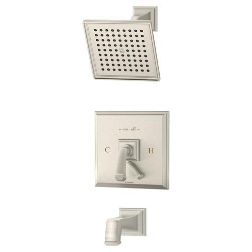 Symmons Oxford Satin Nickel 1-Handle Bathtub and Shower Faucet