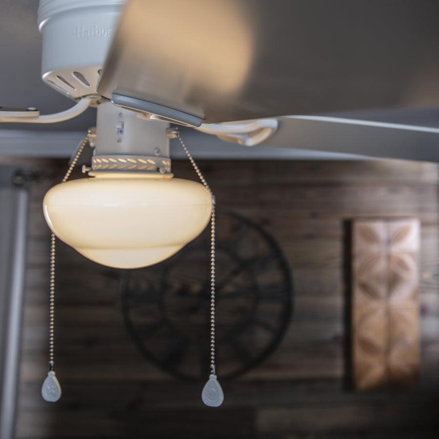 Harbor Breeze Armitage 42-in White LED Indoor Flush Mount Ceiling Fan (4-Blade)