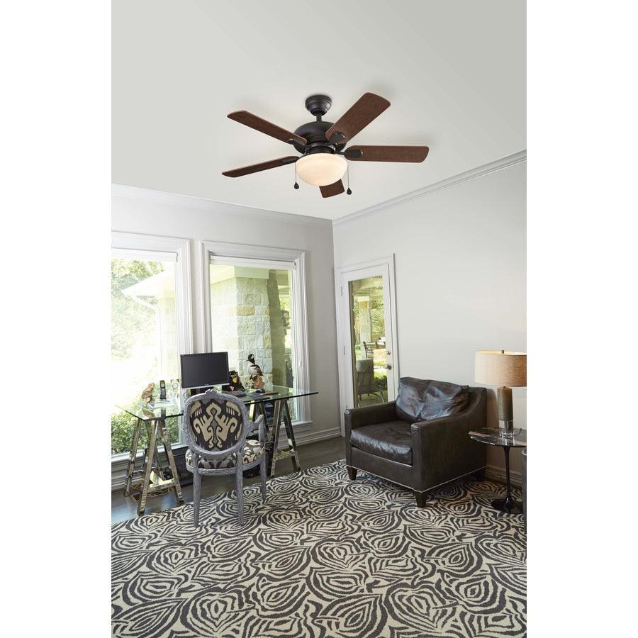 Harbor Breeze Caratuk River 42-in Oil Rubbed Bronze LED Indoor Ceiling Fan (5-Blade)