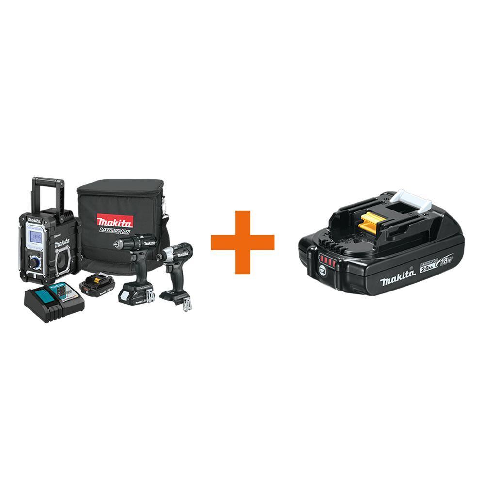 18-Volt 3-Piece LXT Sub-Compact Brushless Combo Kit with bonus 18-Volt LXT Lithium-Ion Compact Battery Pack 2.0Ah